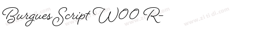 Burgues Script W00 R字体转换